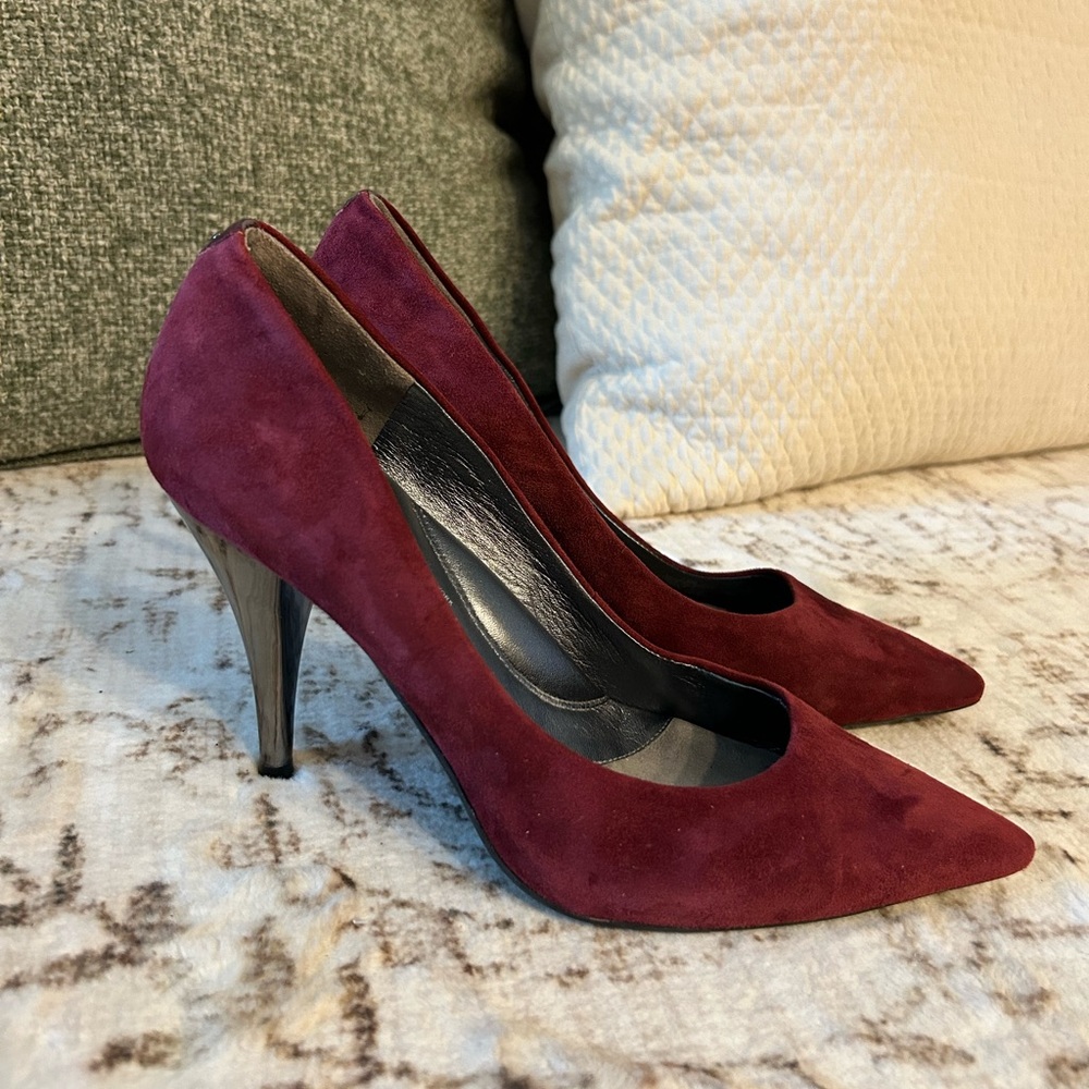 Kenneth Cole Deep Red Suede Heels